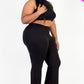 Ribbed Mock Neck Crop Tank Top& Bootcut Pants Set