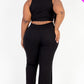 Ribbed Mock Neck Crop Tank Top& Bootcut Pants Set