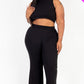 Ribbed Mock Neck Crop Tank Top& Bootcut Pants Set