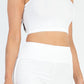 Ribbed Cami Crop Top & Ruched Shorts Set