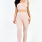Ribbed Crop Top & Leggings Set