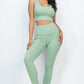 Ribbed Crop Top & Leggings Set