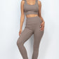 Ribbed Crop Top & Leggings Set