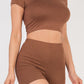 Short Sleeve Crop Top & Shorts Set