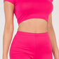Short Sleeve Crop Top & Shorts Set