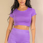 Short Sleeve Crop Top & Shorts Set
