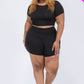 Short Sleeve Crop Top & Shorts Set