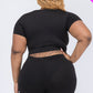 Short Sleeve Crop Top & Shorts Set