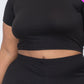 Short Sleeve Crop Top & Shorts Set