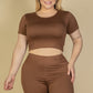 Short Sleeve Crop Top & Shorts Set
