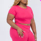 Short Sleeve Crop Top & Shorts Set