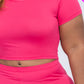 Short Sleeve Crop Top & Shorts Set