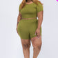 Short Sleeve Crop Top & Shorts Set