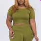 Short Sleeve Crop Top & Shorts Set