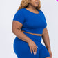 Short Sleeve Crop Top & Shorts Set