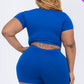 Short Sleeve Crop Top & Shorts Set