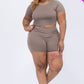 Short Sleeve Crop Top & Shorts Set