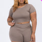 Short Sleeve Crop Top & Shorts Set