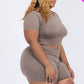 Short Sleeve Crop Top & Shorts Set