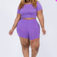 Short Sleeve Crop Top & Shorts Set