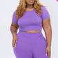 Short Sleeve Crop Top & Shorts Set