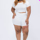Short Sleeve Crop Top & Shorts Set