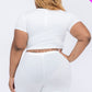 Short Sleeve Crop Top & Shorts Set