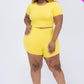 Short Sleeve Crop Top & Shorts Set