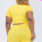 Short Sleeve Crop Top & Shorts Set