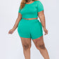 Short Sleeve Crop Top & Shorts Set