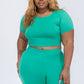 Short Sleeve Crop Top & Shorts Set