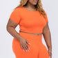 Short Sleeve Crop Top & Shorts Set