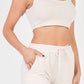 French Terry Cropped Tank Top & Joggers Set