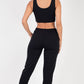 French Terry Cropped Tank Top & Joggers Set