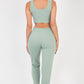 French Terry Cropped Tank Top & Joggers Set