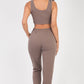 French Terry Cropped Tank Top & Joggers Set