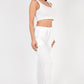French Terry Cropped Tank Top & Joggers Set