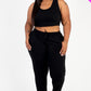 French Terry Cropped Tank Top & Joggers Set