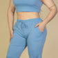 French Terry Cropped Tank Top & Joggers Set