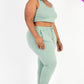 French Terry Cropped Tank Top & Joggers Set