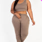 French Terry Cropped Tank Top & Joggers Set