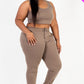 French Terry Cropped Tank Top & Joggers Set