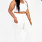 French Terry Cropped Tank Top & Joggers Set