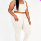 French Terry Cropped Tank Top & Joggers Set