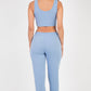 French Terry Cropped Tank Top & Joggers Set