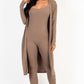 Ribbed Cardigan & Jumpsuit Set