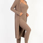 Ribbed Cardigan & Jumpsuit Set