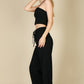 Bustier Crop Cami Top & Slant Pocket Straight Pants set