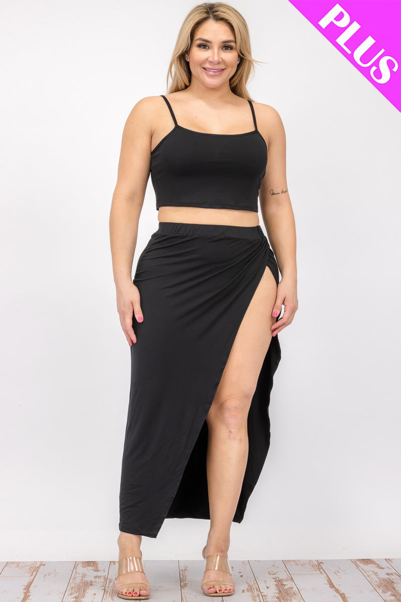 “Thicky Vicky” Crop Cami & Maxi Skirt Set