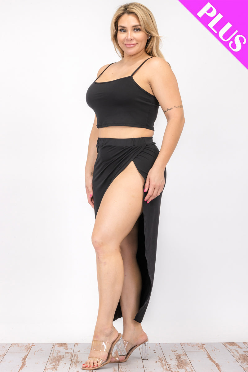 “Thicky Vicky” Crop Cami & Maxi Skirt Set